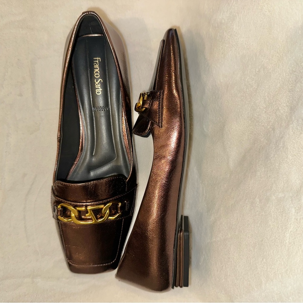 Franco Sarto Tiari Slip On loafer size 9 metallic - Picture 3 of 14